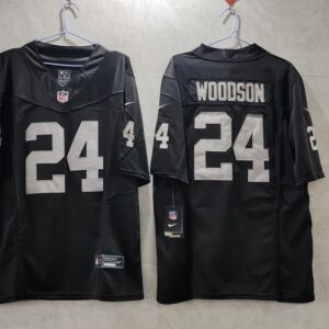 Nike Raiders 24 Charles Woodson Black 2023 F.U.S.E Vapor Limited Men Jersey