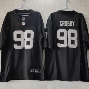 Nike Raiders 98 Maxx Crosby Black 2023 F.U.S.E Vapor Limited Men Jersey