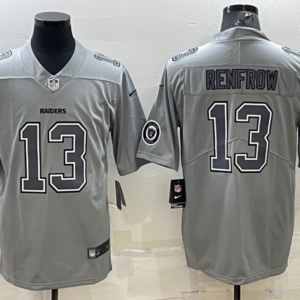 Nike Raiders 13 Hunter Renfrow Grey Atmosphere Fashion Vapor Limited Men Jersey