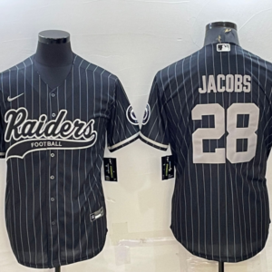 Nike Raiders 28 Josh Jacobs Black Vapor Baseball Limited Men Jersey