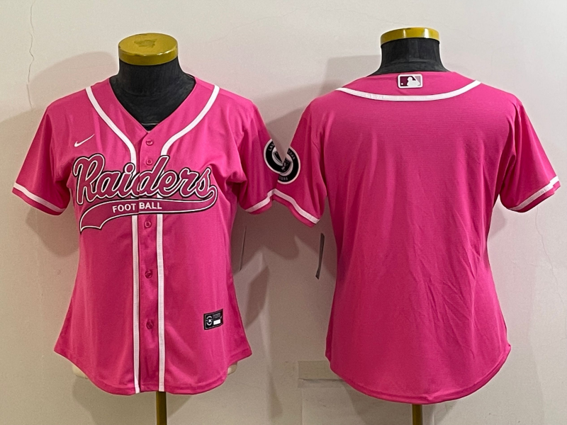 Nike Raiders Blank Pink Vapor Baseball Limited Women Jersey