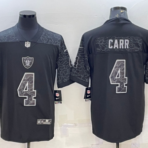 Nike Las Vegas Raiders 4 Derek Carr Black Reflective Vapor Limited Men Jersey