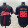 Nike 49ers 85 George Kittle Black Red Vapor Baseball Limited Men Jersey
