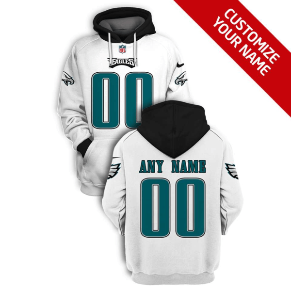Eagles Customized White 2021 Stitched New Hoodie