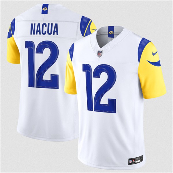 Los Angeles Rams 12 Puka Nacua White 2026 New F.U.S.E. Vapor Limited Men Jersey