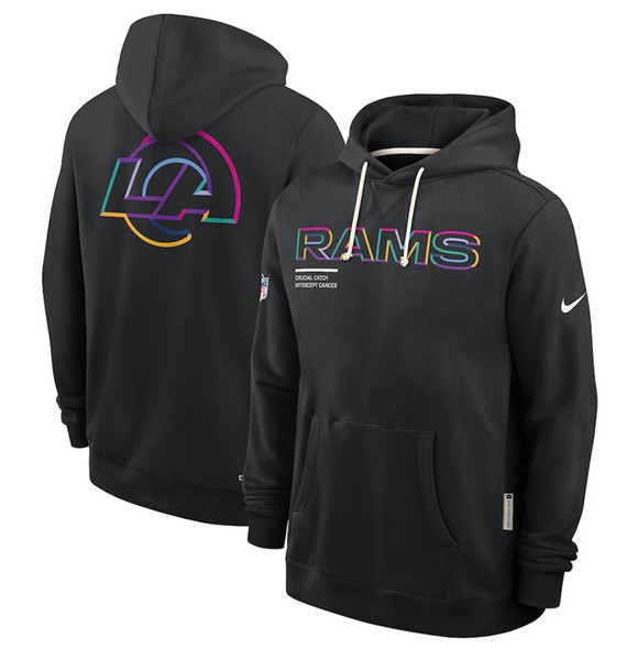 Rams Black 2025 Crucial Catch Dri-FIT Hoodie