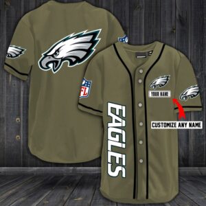 Philadelphia Eagles Baseball Customized Jersey (3)