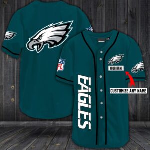 Philadelphia Eagles Baseball Customized Jersey