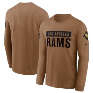 Rams 2023 Brown Salute To Service Long Sleeve T-Shirt