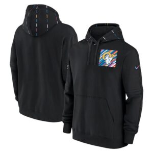 Rams Black 2023 Crucial Catch Club Pullover Hoodie