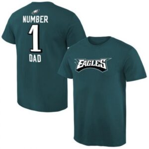 Philadelphia Eagles Pro Line Number 1 Dad T-Shirt Green
