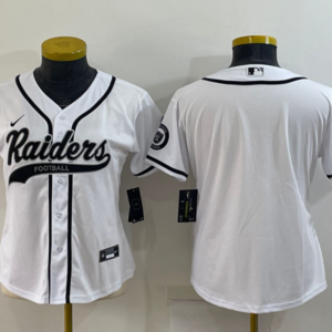Nike Raiders Blank White Vapor Baseball Limited Women Jersey