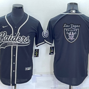 Nike Raiders Blank Black Baseball Logo Limited Men Jersey