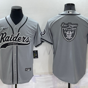 Nike Raiders Blank Grey Vapor Baseball Logo Limited Men Jersey