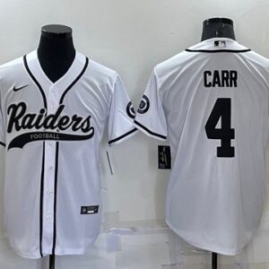 Nike Raiders 4 Derek Carr White Vapor Baseball Limited Men Jersey