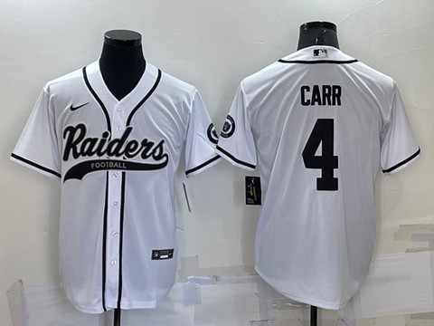 Nike Raiders 4 Derek Carr White Vapor Baseball Limited Men Jersey