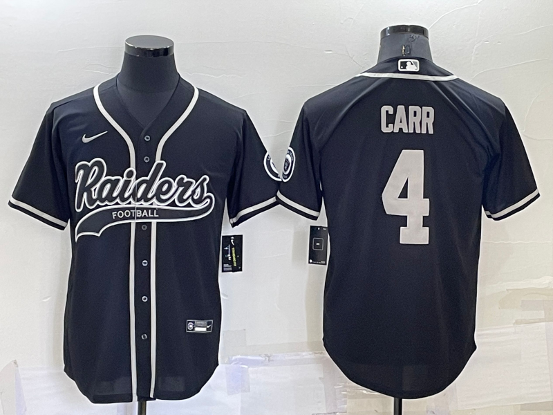 Nike Raiders 4 Derek Carr Black Vapor Baseball Limited Men Jersey