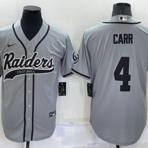 Nike Raiders 4 Derek Carr Grey Vapor Baseball Limited Men Jersey