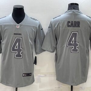 Nike Raiders 4 Derek Carr Gray Atmosphere Fashion Vapor Limited Men Jersey