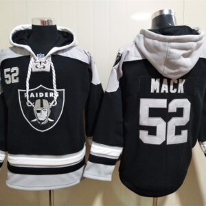 Nike Raiders 52 Khalil Mack Black Hoodie Sweatshirt