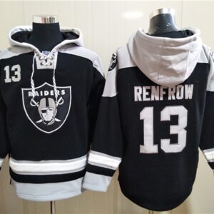Raiders 13 Hunter Renfrow Ageless Must-Have Lace-Up Pullover Hoodie Sweatshirt