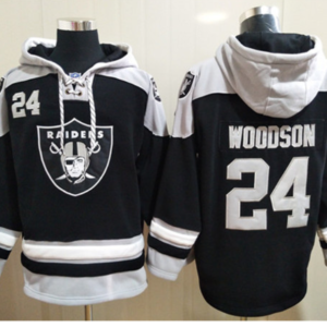 Raiders 24 Charles Woodson Ageless Must-Have Lace-Up Pullover Hoodie Sweatshirt
