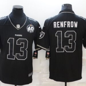 Nike Raiders 13 Hunter Renfrow Black 60th Shadow Vapor Limited Men Jersey