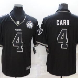 Raiders 4 Carr Black Shadow 60th Vapor Limited Men Jersey