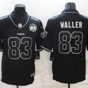 Nike Raiders 83 Darren Waller Black Shadow 60th Anniversary Vapor Limited Men Jersey