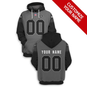 Raiders Customized Grey 2021 Stitched New Hoodie