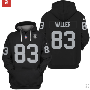 Raiders 83 Darren Waller Black 2021 Stitched New Hoodie