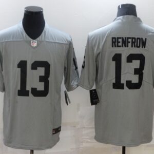 Nike Raiders 13 Hunter Renfrow Grey Vapor Limited Men Jersey