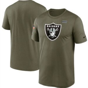 Nike Las Vegas Raiders 2021 Olive Salute To Service Legend Performance T-Shirt