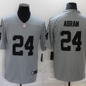 Nike Raiders 24 Johnathan Abram Grey Vapor Limited Men Jersey