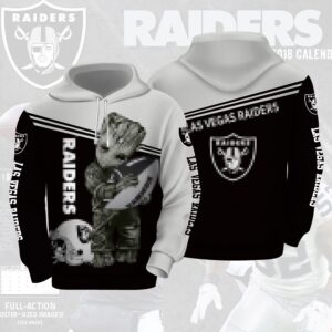 Las Vegas Raiders Punisher Skull Tree Football 3D Hoodie