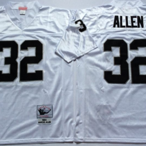 Raiders 32 Marcus Allen White M&N Throwback Men Jersey
