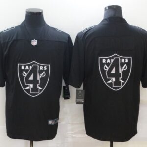 Nike Raiders 4 Derek Carr Black Shadow Logo Limited Men Jersey
