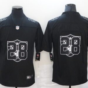 Nike Raiders 28 Josh Jacobs Black Crucial Catch Limited Men Jersey