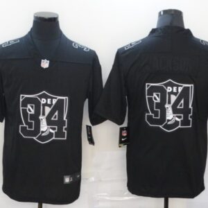 Nike Raiders 34 Bo Jackson Black Crucial Catch Limited Men Jersey