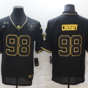Nike Raiders 98 Maxx Crosby 2020 Black Salute To Service Limited Men Jersey