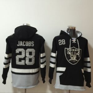 Nike Raiders 28 Josh Jacobs Blue Hoodie Sweatshirt