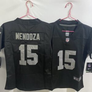 Las Vegas Raiders 15 Mendoza Black Vapor Limited Youth Jersey