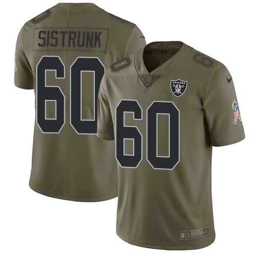 Nike Raiders 60 Otis Sistrunk Olive 2019 Salute To Service Limited Men Jersey