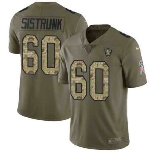 Nike Raiders 60 Otis Sistrunk Olive Camo Salute To Service Limited Men Jersey