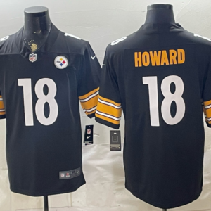 Pittsburgh Steelers 18 Howard Black Vapor Limited Men Jersey