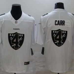 Nike Raiders 4 Derek Carr White Shadow Logo Limited Men Jersey