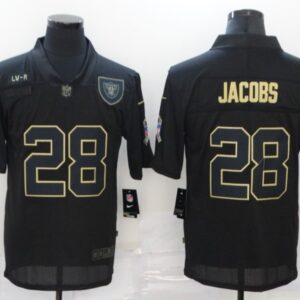 Nike Raiders 28 Josh Jacobs 2020 Black Salute To Service Limited Men Jersey