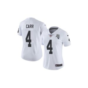 Nike Raiders 4 Derek Carr White 2020 Inaugural Season Vapor Untouchable Limited Women Jersey(Run Small)