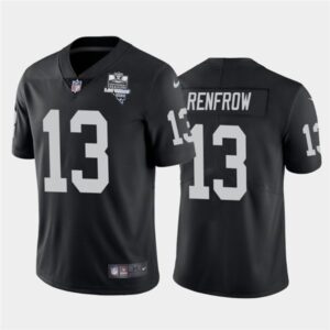 Nike Raiders 13 Hunter Renfrow  Black 2020 Inaugural Season Vapor Limited Men Jersey
