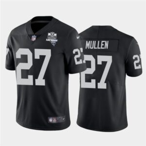 Nike Raiders 27 Trayvon Mullen  Black 2020 Inaugural Season Vapor Limited Men Jersey